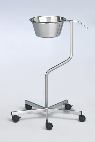 Trolley-mounted surgical basin stand - 242.1250.0 - SCHMITZ medical GmbH - stainless steel