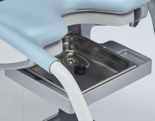 Examination chair-mounted surgical basin stand - 101.0751.0 - SCHMITZ medical GmbH - stainless steel