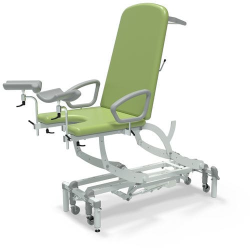 Gynecological examination couch - NV8563-CLS-1WH-DB - SEERS Medical - electric / with adjustable backrest / height-adjustable