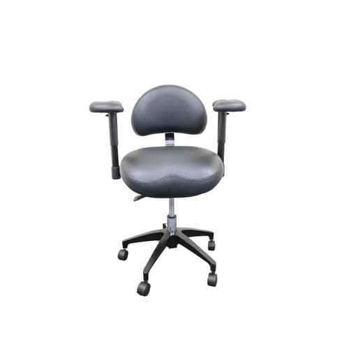 Hydraulic surgeon's chair - S-MED-2ARMSTL - Seiler Medical - height-adjustable