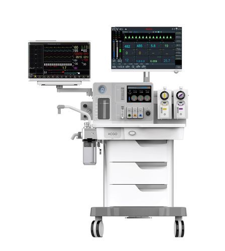 Infant anesthesia workstation - M9 - Nanjing Chenwei Medical Equipment Co.,Ltd - pediatric / mobile / with respiratory monitoring