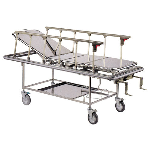 Emergency stretcher trolley - BT-200 - Sigma-Care Development  - manual / with adjustable backrest / 2-section