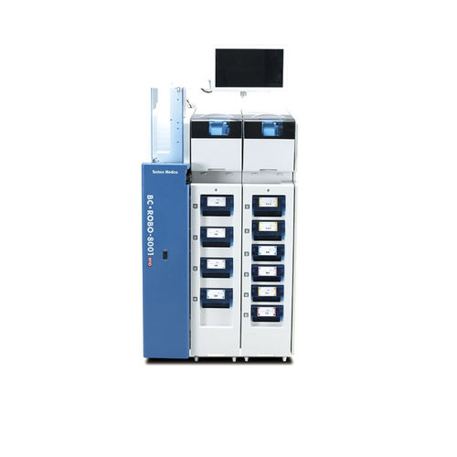 Laboratory tube labeling system - BC・ROBO-8001RFID - Techno Medica  - pharmaceutical industry / automatic / high-speed