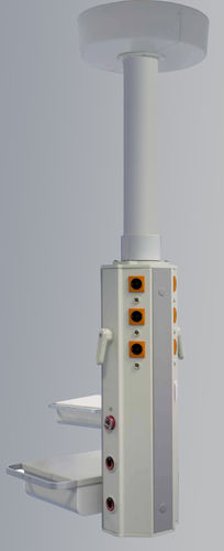 Ceiling-mounted supply column - Tedisel Medical - intensive care / articulated / with shelves
