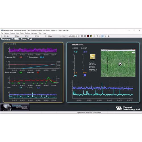 Training software - SA8020 - Thought Technology - evaluation / for electrophysiology / EMG