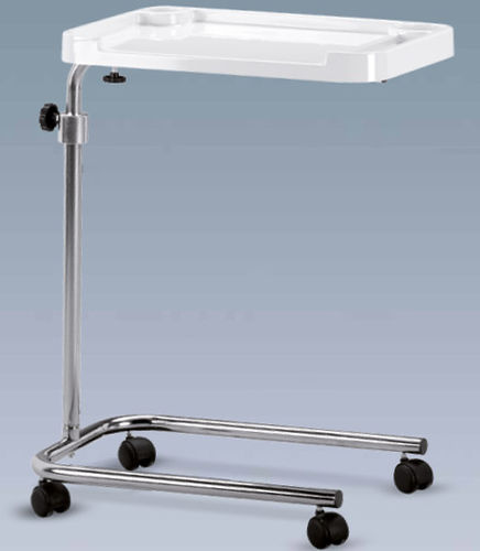 Overbed table on casters - M630033 - Titanox  - height-adjustable
