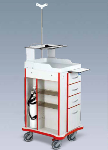 Medical trolley - TIT.4000-E  - Titanox  - emergency / for medical devices / medicine