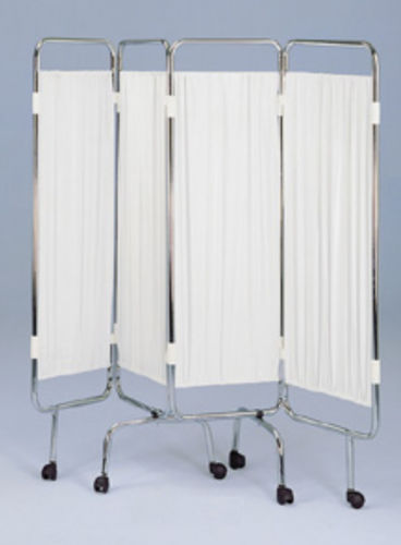 Hospital screen on casters - M600826 - Titanox  - 4-panel / washable
