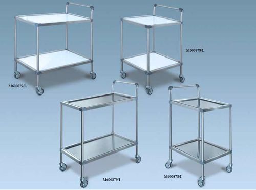 Dressing trolley - M600878/I - Titanox  - stainless steel / plastic / 2-tray