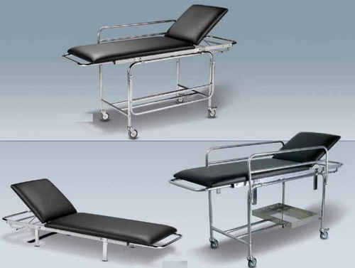 Patient transfer stretcher trolley - M620013 - Titanox  - manual / 2 sections / washable
