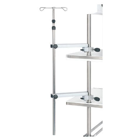 Rail-mounted IV pole - 815487 - TLV Healthcare - 4-hook / telescopic