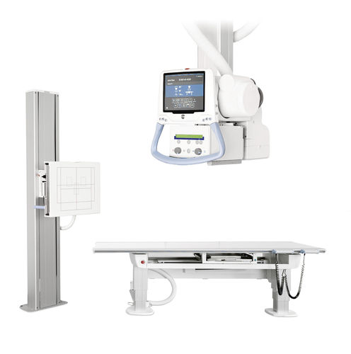 Digital X-ray system - Aceso + - Canon Medical Systems Europe - for multipurpose radiography / with floor-standing bucky / with ceiling-mounted telescopic tube stand
