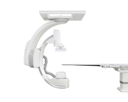 Digital fluoroscopy system - Alphenix Sky - Canon Medical Systems Europe - for angiography / for cardiac fluoroscopy / with ceiling-suspended C-arm