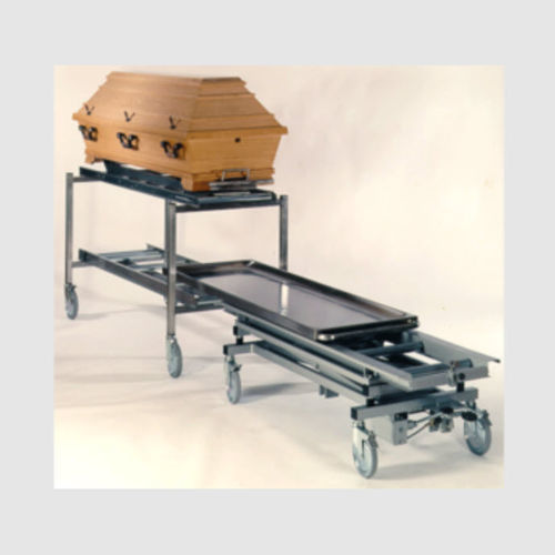 Mortuary shelving unit - LMR HS series - UFSK INTERNATIONAL GmbH & Co. KG - 3-shelf / stainless steel / mobile