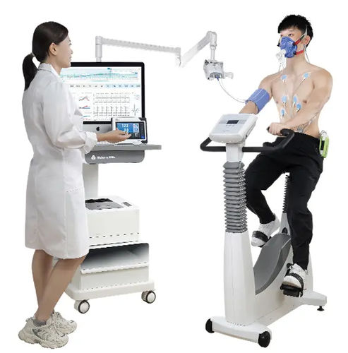 Cardio-respiratory stress test equipment - VHCpx - Vales and Hills Biomedical Tech. - with exercise bike