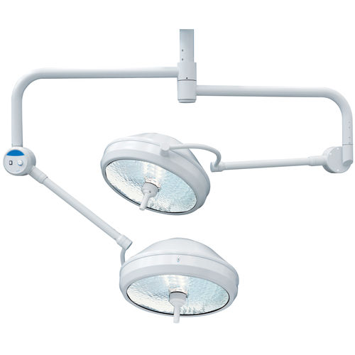 Ceiling-mounted surgical light - ENLMA040 - Verre et Quartz Technologies - halogen / 2-arm