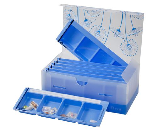 Weekly container - WeekBox Set M / 600.201.41.de - Wiegand AG - medicine distribution / with compartments