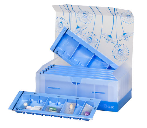 Weekly container - WeekBox Set M-Flex / 600.201.341 - Wiegand AG - medicine distribution / with compartments