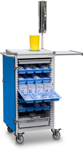 Medication trolley - B12.001 - Wiegand AG - medicine distribution / storage / with hinged door