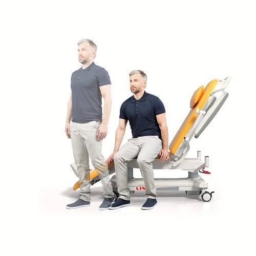 Electric treatment chair - pura - wissner-bosserhoff  - 3-section / on casters / height-adjustable