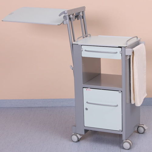 Bedside table on casters - eleganza classic - wissner-bosserhoff  - with integrated over-bed table / with wardrobe