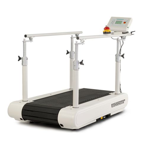 Treadmill ergometer with handrails - BARI-MILL - Woodway - adult