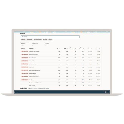 Information management and analysis system - Oracle Cerner - data / medical / clinical
