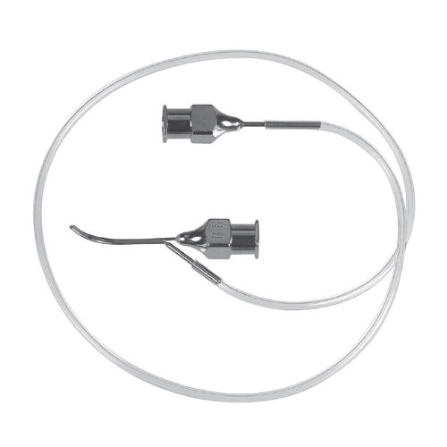 Intravitreous injection cannula - 90061L - Moria Surgical - curved