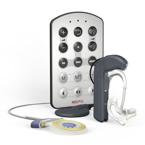 Behindtheear processor cochlear implant EAS MEDEL internal