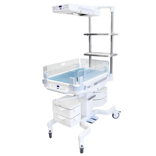 Infant radiant warmer with ventilator - Lifetherm 2002 - Heinen und Löwenstein - height-adjustable / on casters / with radiant heating