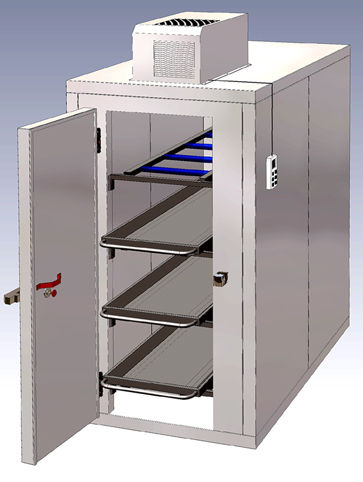 4-body refrigerated mortuary cabinet - CAM040401 - Fiocchetti Scientific - front-loading / 1-door
