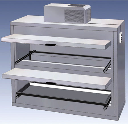 2-body refrigerated mortuary cabinet - MCL0002 - Fiocchetti Scientific - side-loading