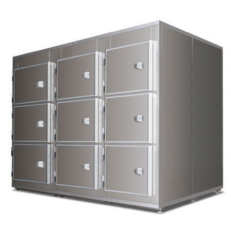 Body tray mortuary cabinet - CAM030909 - Fiocchetti Scientific - 9-body / modular / with loading trolley