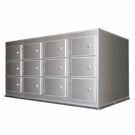 Mortuary stretcher refrigerated mortuary cabinet - CAM031212 - Fiocchetti Scientific - 12-body / front-loading / with door