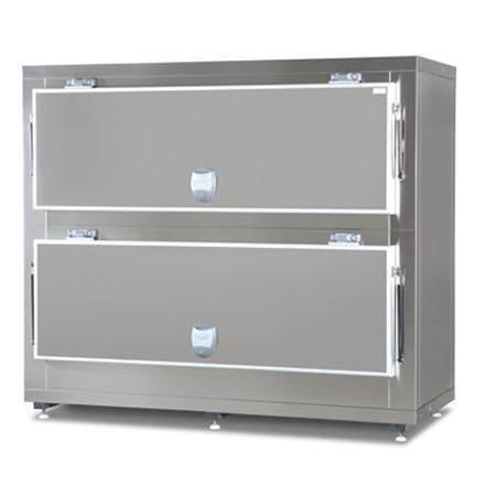 Mortuary stretcher refrigerated mortuary cabinet - MCL0002 - Fiocchetti Scientific - for body trays / 2-body / side-loading