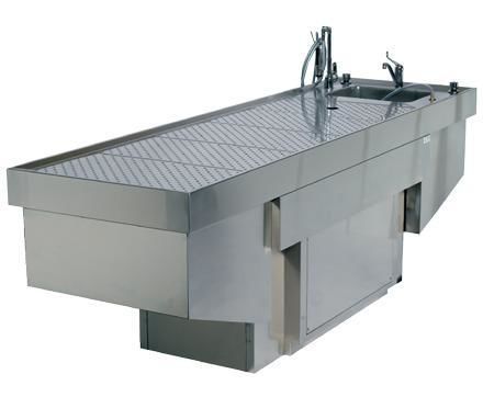 Forensic autopsy table - Tavolo autopsia B - Fiocchetti Scientific - laboratory / for histopathology laboratories / mortuary washing