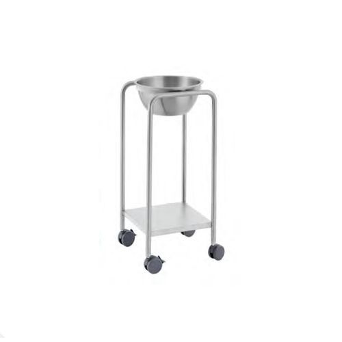 Trolley-mounted surgical basin stand - 40555 - Üzümcü Medical Devices - stainless steel