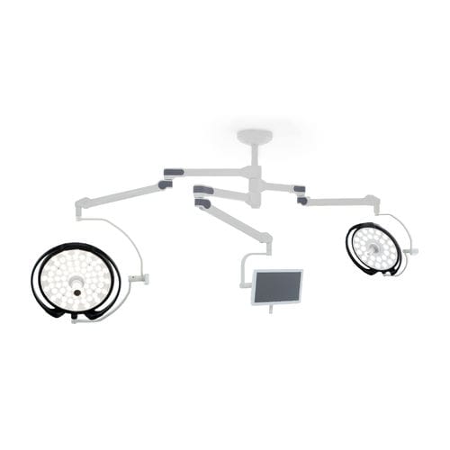 Ceiling-mounted surgical light - DL-62CM - Üzümcü Medical Devices - LED / 3-arm / 96