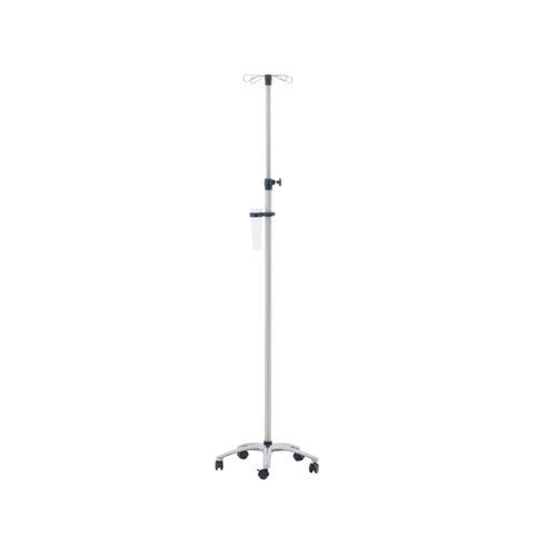 IV stand on casters - 10315 - Üzümcü Medical Devices - 4-hook / stainless steel