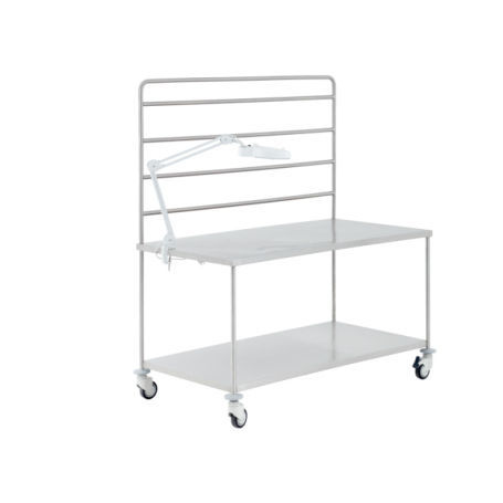 Medical instrument packing table - 55.1379 - Üzümcü Medical Devices - rectangular / on casters / stainless steel