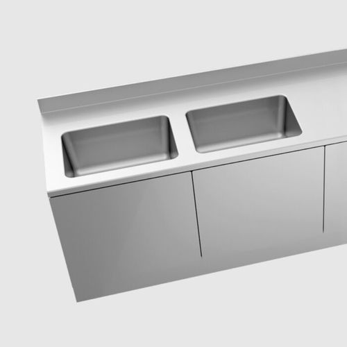 Laboratory sink - 999CAB series - Steelco - sterilization / 1-station / 2-station