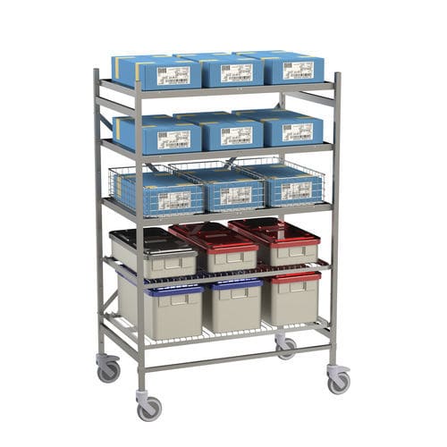 Modular shelving unit - 830.30 - VILLARD MÉDICAL - for basket storage / for containers / mobile