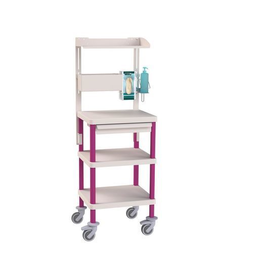 Medical trolley - Eolis® COMPACT - VILLARD MÉDICAL - storage / transport / plastic