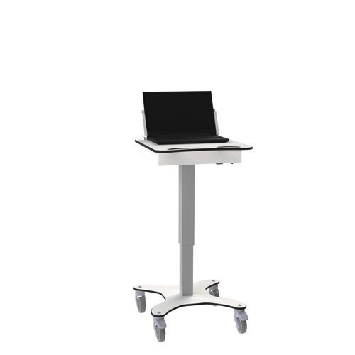 Computer cart with drawer - 340.05 - VILLARD MÉDICAL - height-adjustable / secure