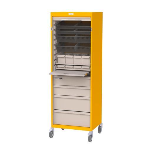 Consumable cabinet - Eolis® - VILLARD MÉDICAL - modular / on casters / with tambour door