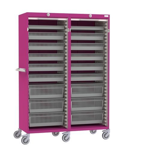 General purpose cabinet unit - Eolis® - VILLARD MÉDICAL - modular / on casters / with tambour door