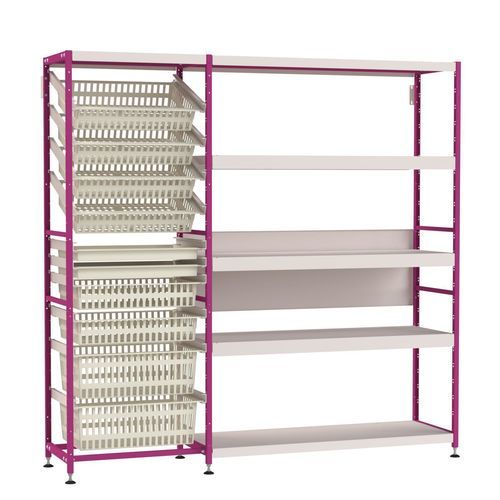Modular shelving unit - Eolis® - VILLARD MÉDICAL - inclined