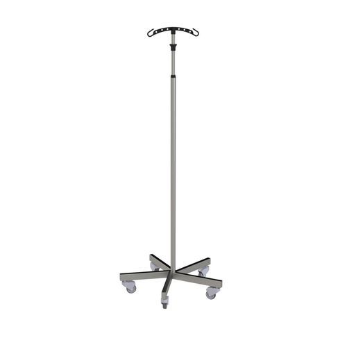 IV pole on casters - 317.44 - VILLARD MÉDICAL - 4-hook / 2-hook / with infusion pump bracket