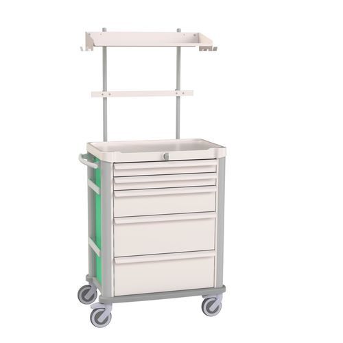 Anesthesia trolley - Eolis® - VILLARD MÉDICAL - stainless steel / plastic / aluminum