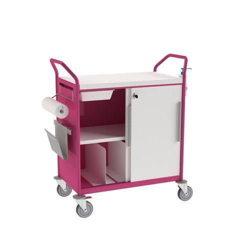 Medical trolley - 408.36 - VILLARD MÉDICAL - changing / stainless steel / aluminum